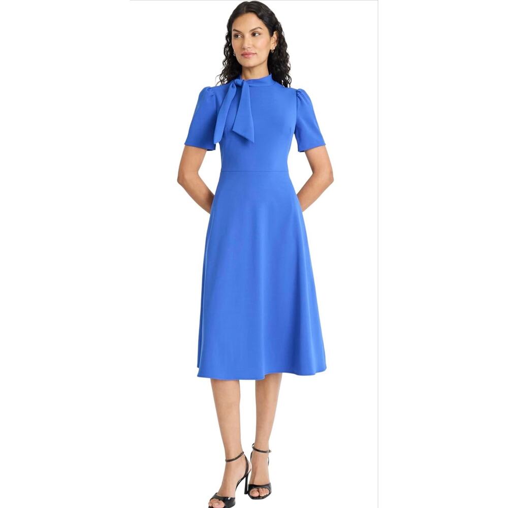 Maggy London Necktie Midi Dress Blue Size 18 NWT